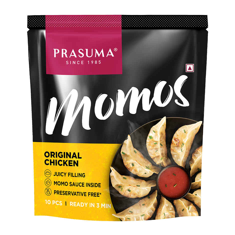 Prasuma Original Chicken Momos | No Soya Fillers, Only Chicken | No Preservatives