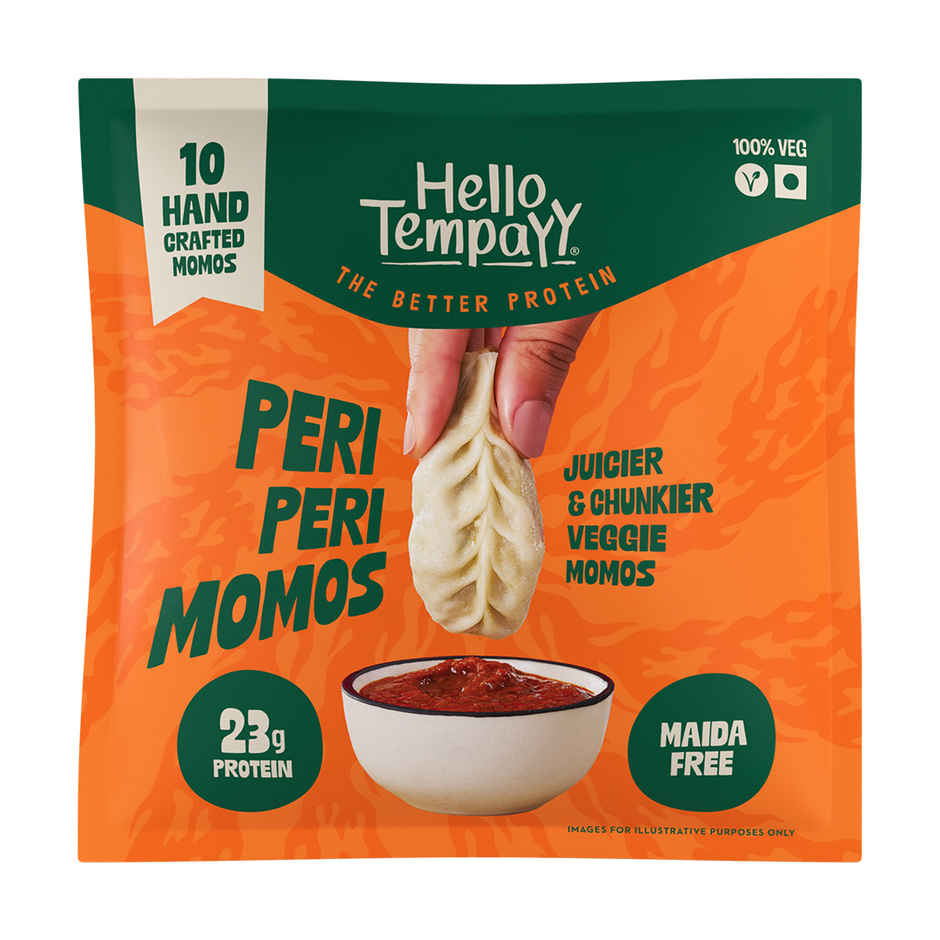 Hello Tempayy Peri Peri High Protein Veg Momos - Maida Free